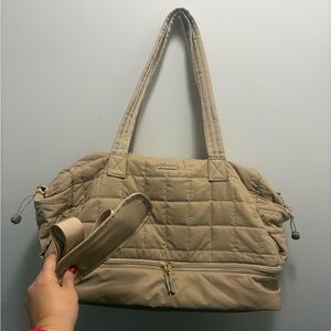 Quilted Beige Handbag